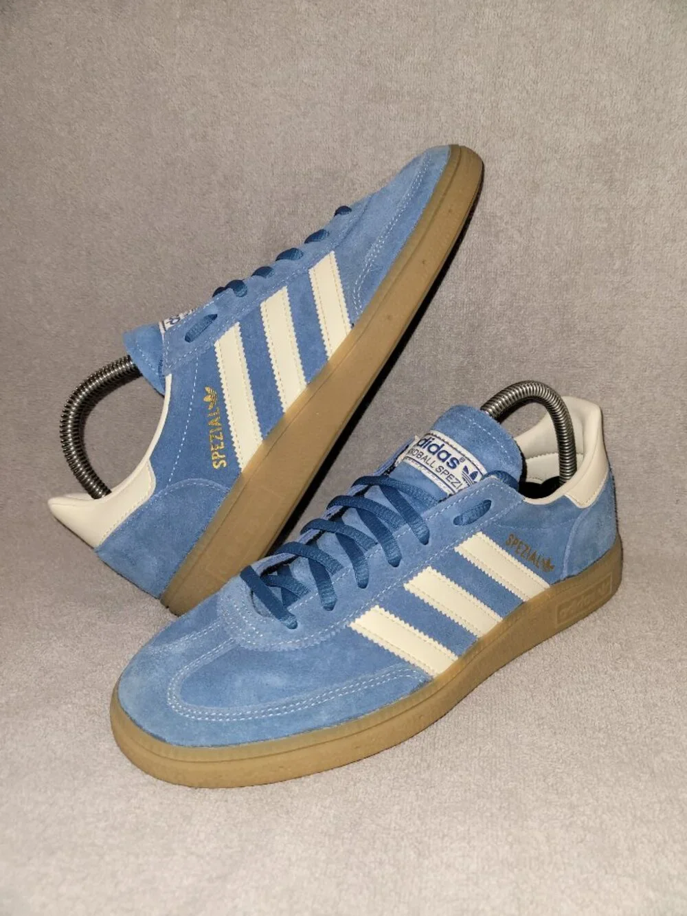 Adidas OG HANDBALL SPEZIAL IG6194 Blue White Tan Gum Sneakers Men's Size 7.5